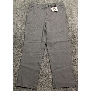 New Rafaella Capri Pants Womens 6 Pull On Elastic Comfort Waist Stretch Checked